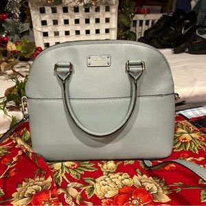 KATE SPADE crossbody leather purse. Light blue.    Like new